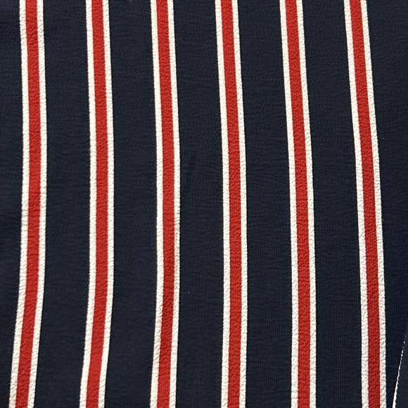 Michael by Michael Kors Striped Blouse Smocked Waist Career Business Size Medium - Picture 3 of 6